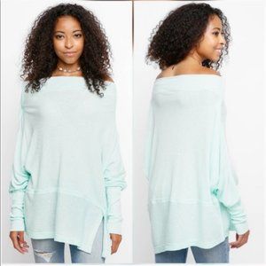 Free People Londontown thermal off shoulder tunic